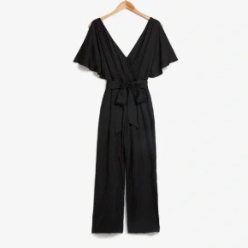 Express Black V-Neck Jumpsuit